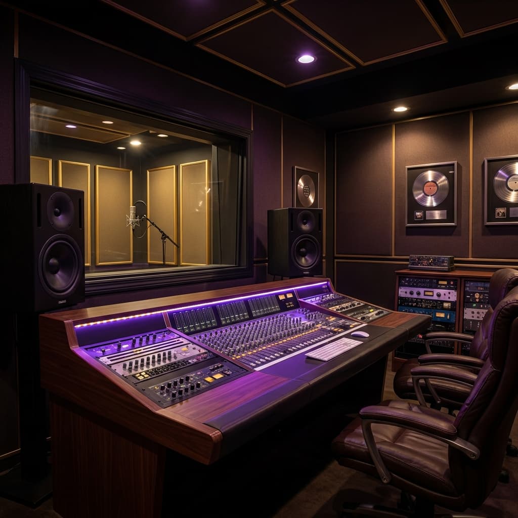 Professional disco music studio for loudness-normalization